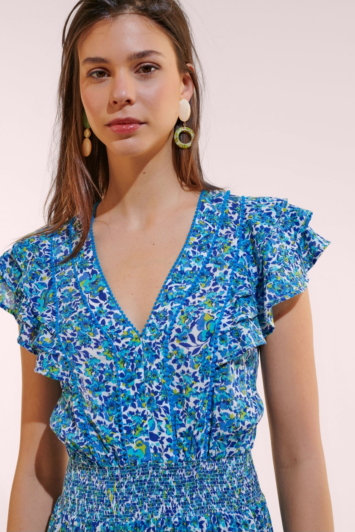 Mini Dress Camila - Blue Net - 3