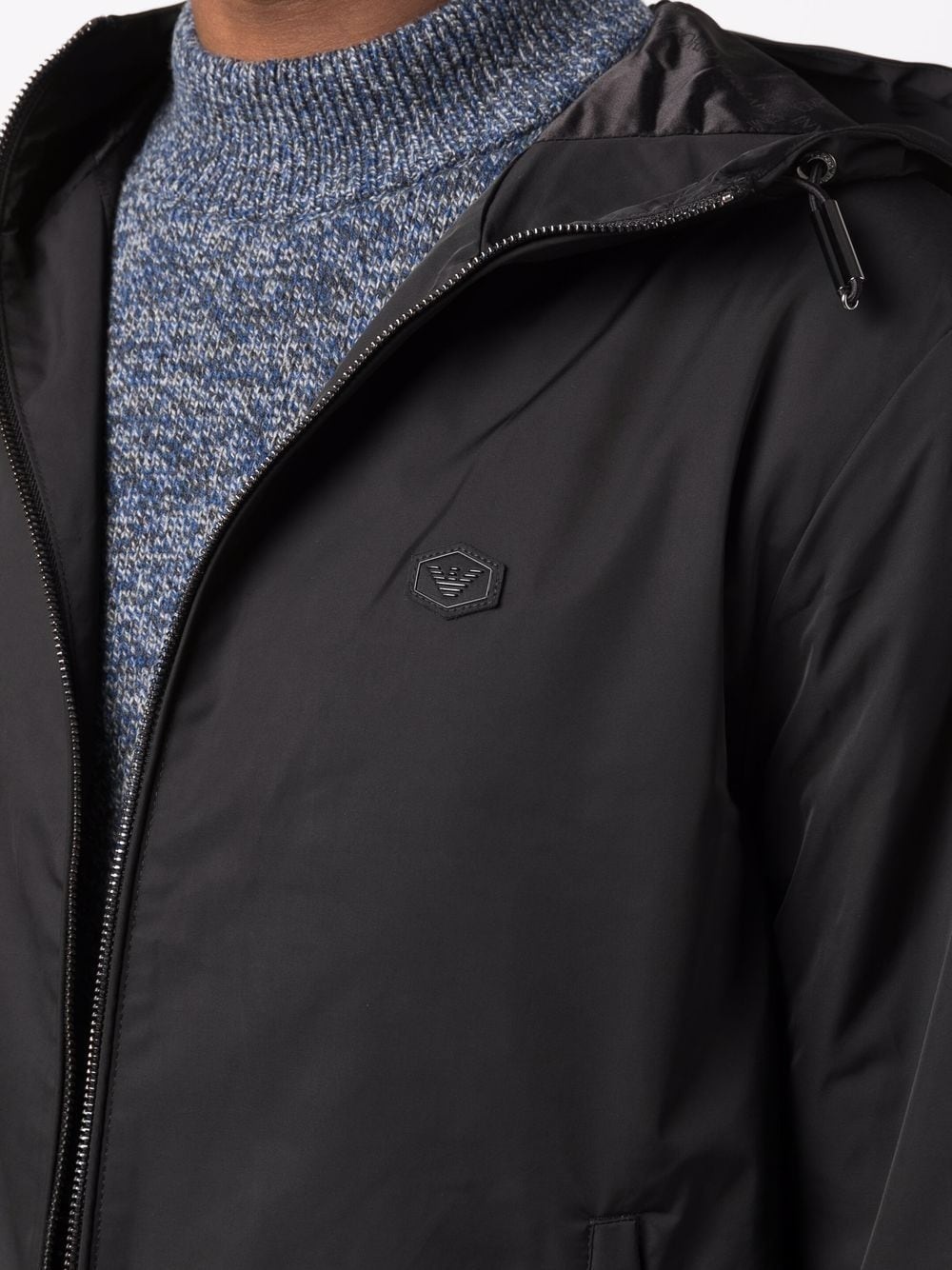 logo-patch zip-up lightweight jacket - 5