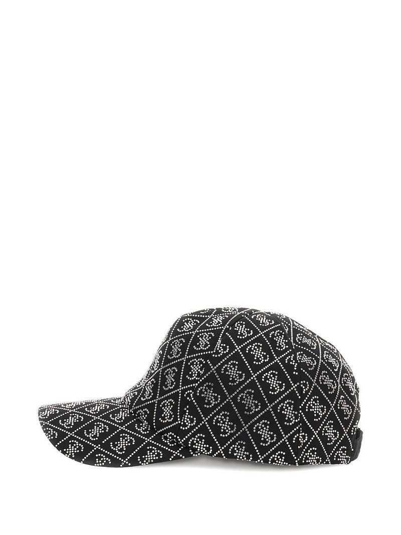 rhinestone-embellished logo-pattern cap 3