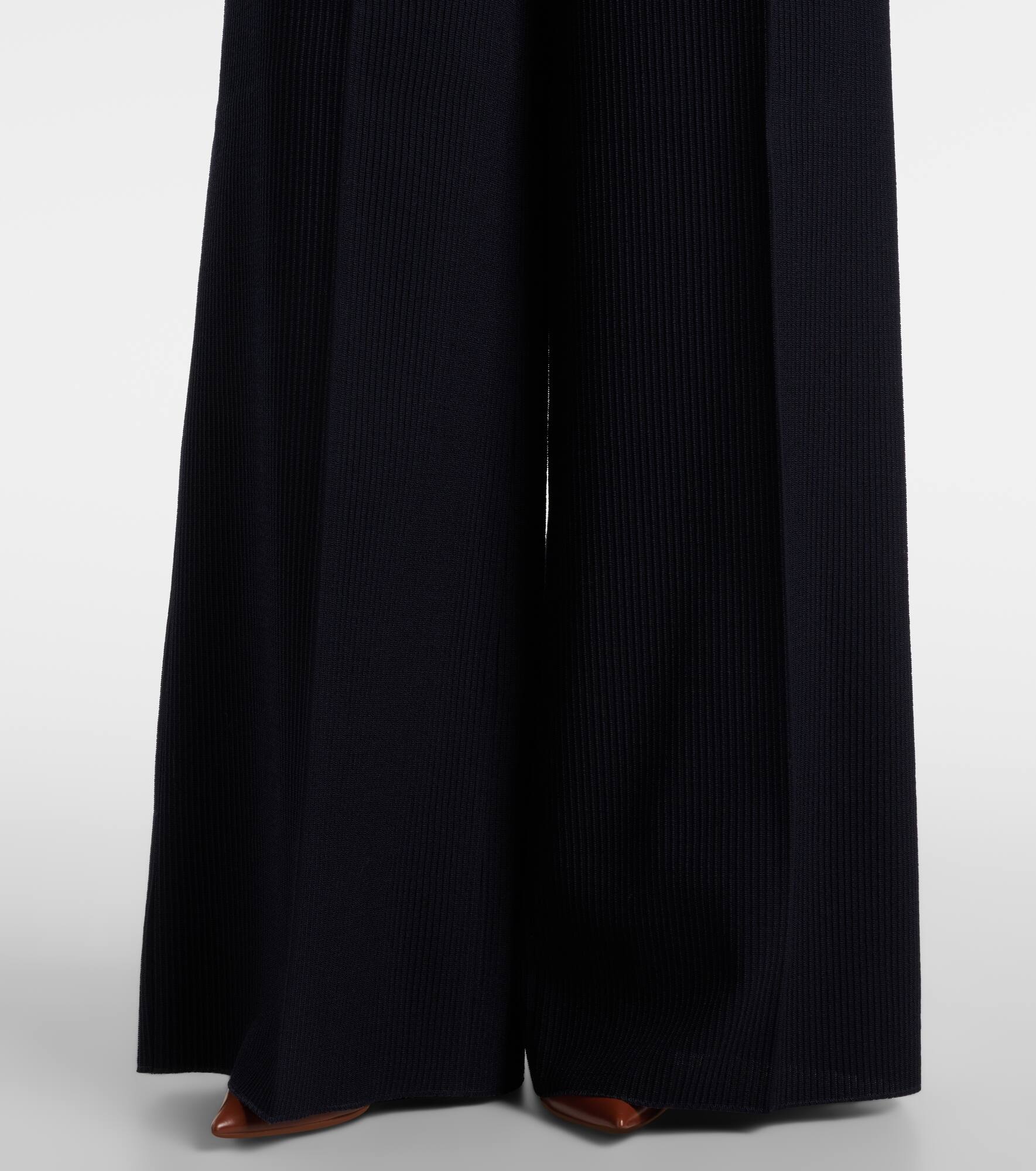 Osol wool-blend wide-leg pants - 5
