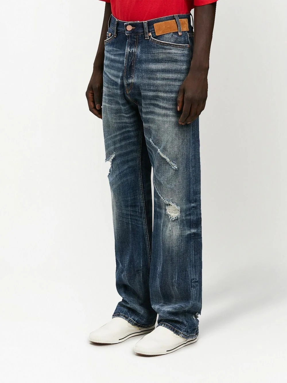 distressed-effect denim jeans - 10