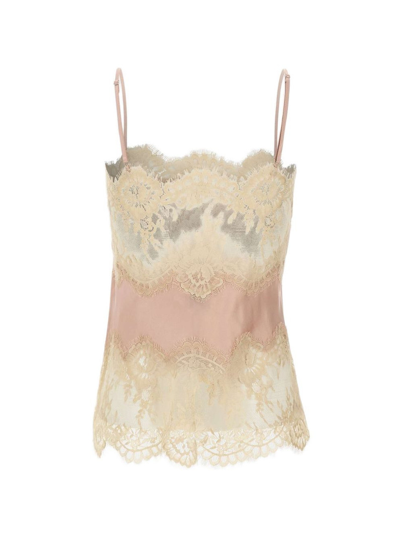 HERSKIND Linnea lace scalloped-hem top outlook