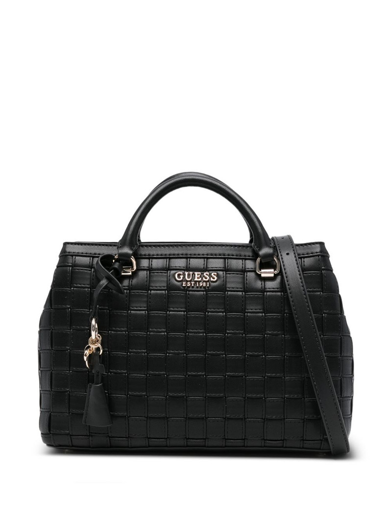 Sandy tassel grid tote bag 1