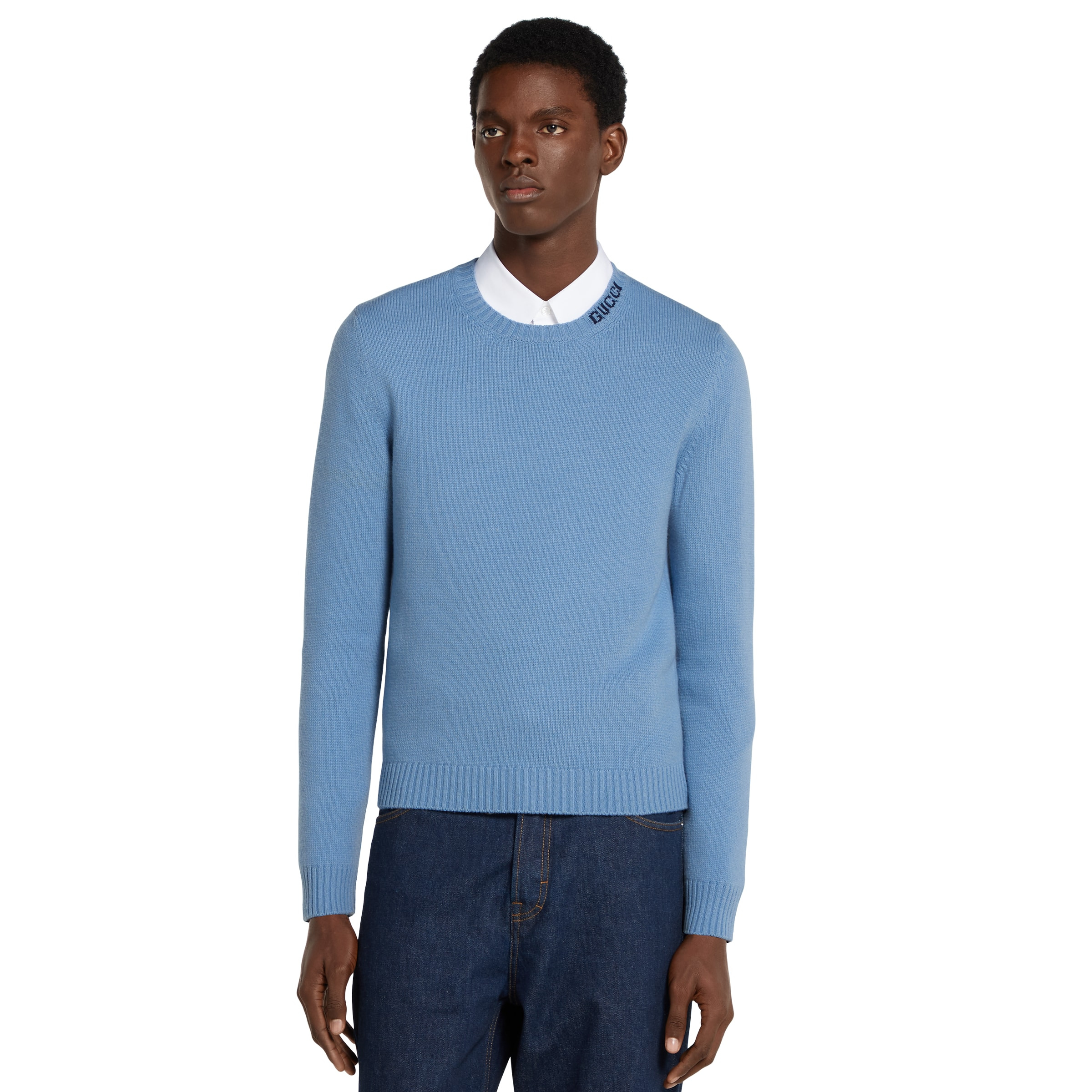 Felted wool knit sweater with intarsia - 3