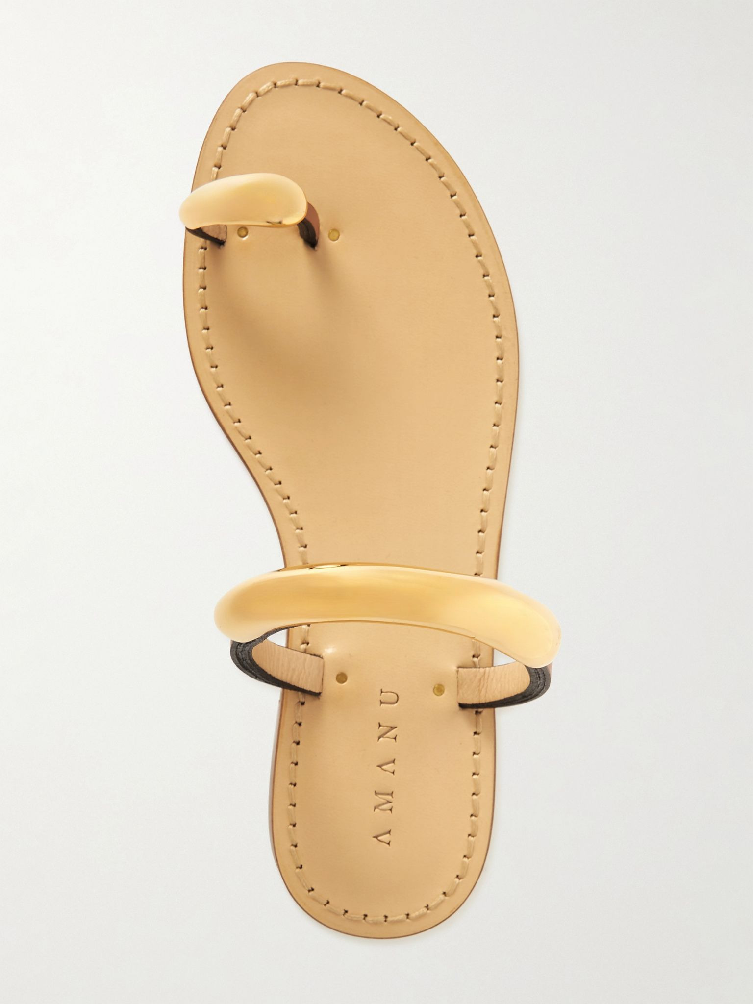 Samburu embellished leather sandals Tan - 5