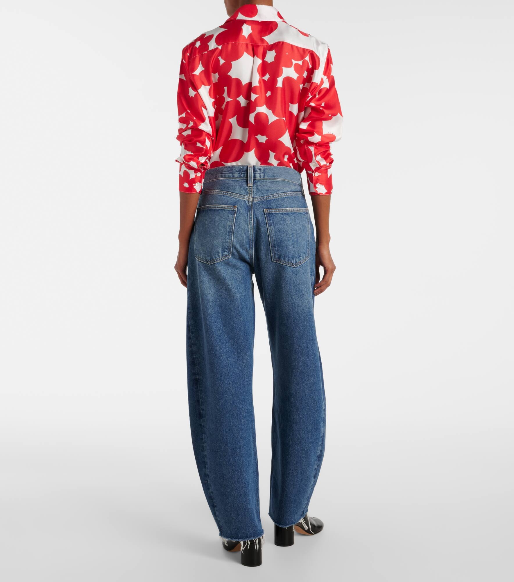 Luna high-rise barrel-leg jeans - 3