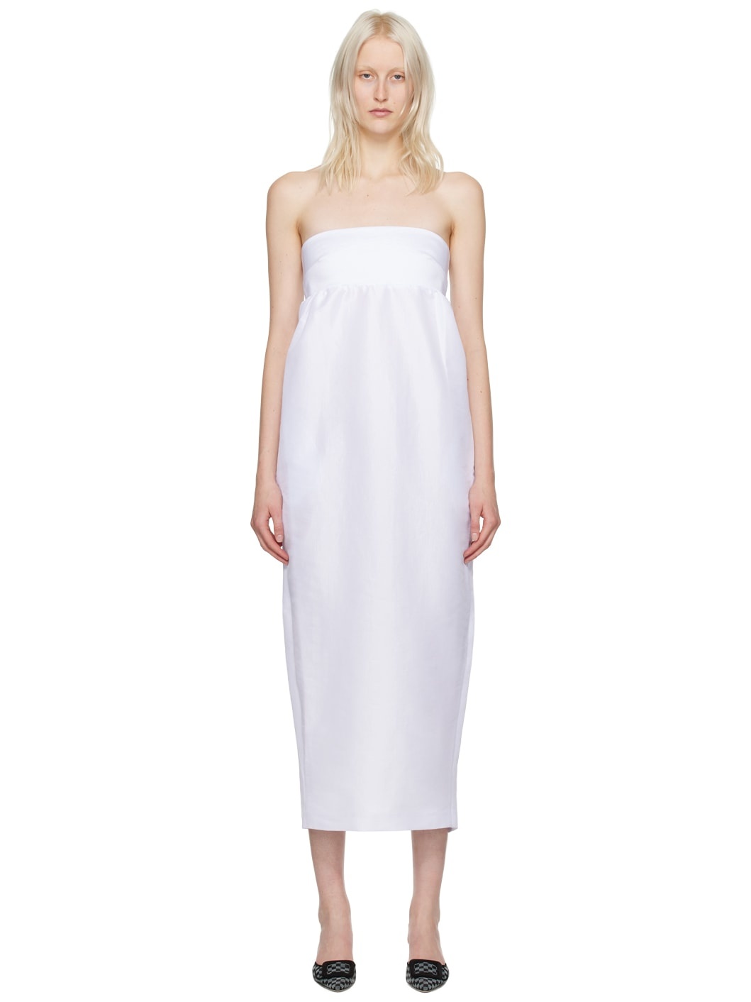 SSENSE Exclusive White Rosetta Maxi Dress - 1