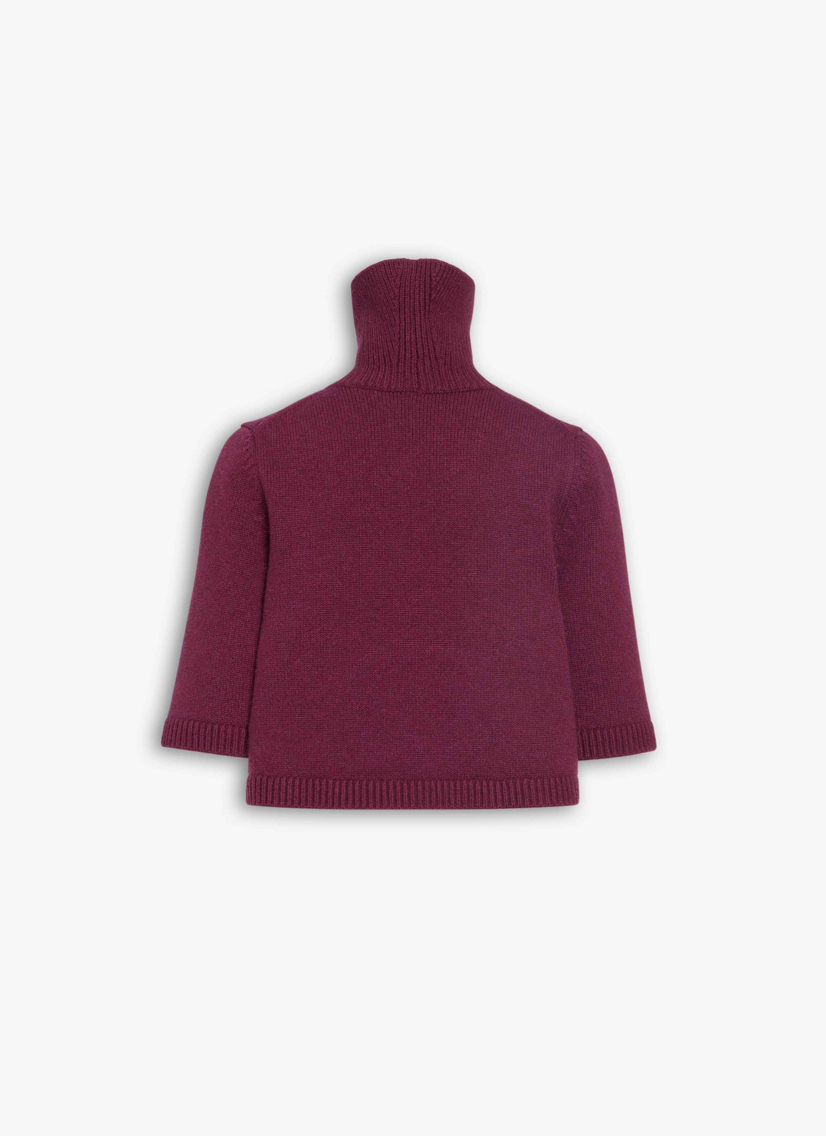CASHMERE KNIT CROPPED JUMPER - 4