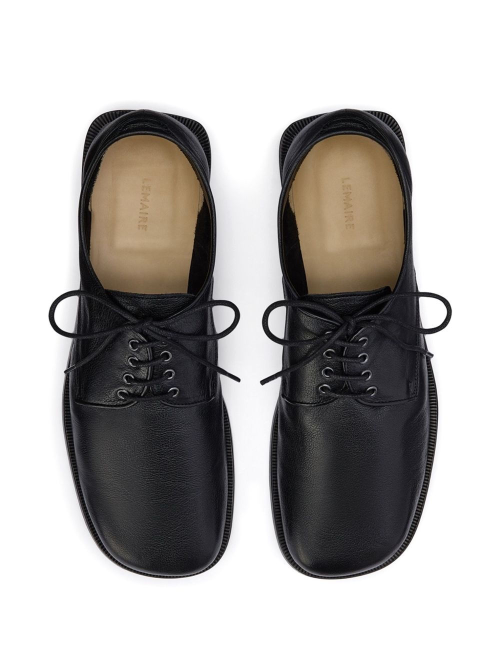 靴 LEMAIRE ANATOMIC DERBIES Lemaire Black Anatomic Derbies Curated at Jake and Jones