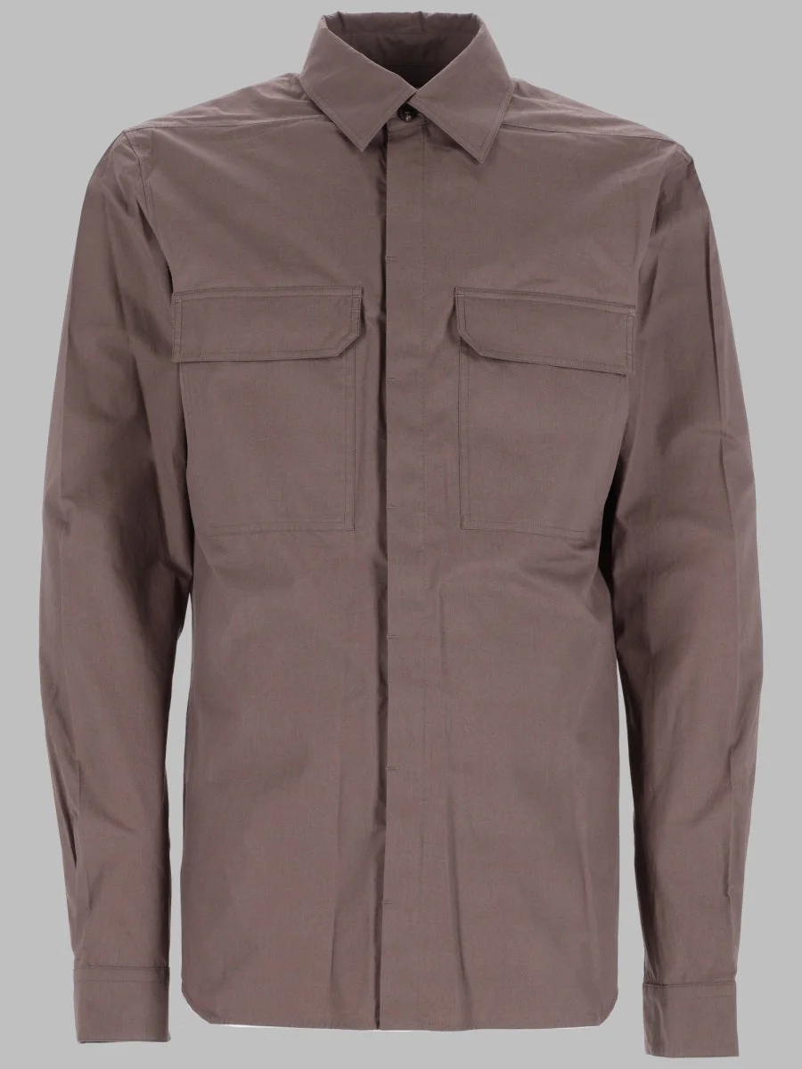 Rick Owens Work Shirt — Brown - 1