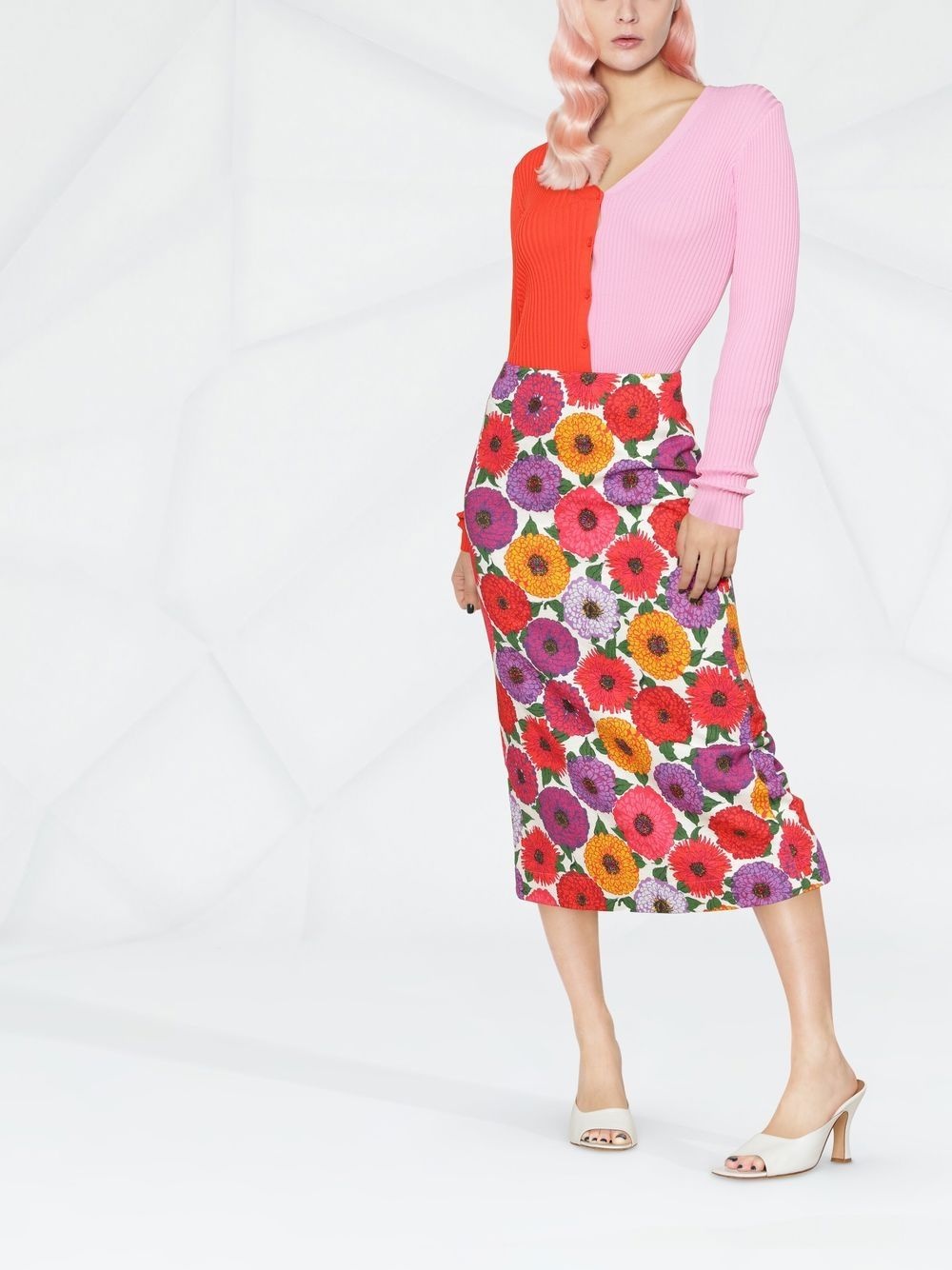 Zinnie floral-print pencil skirt - 4