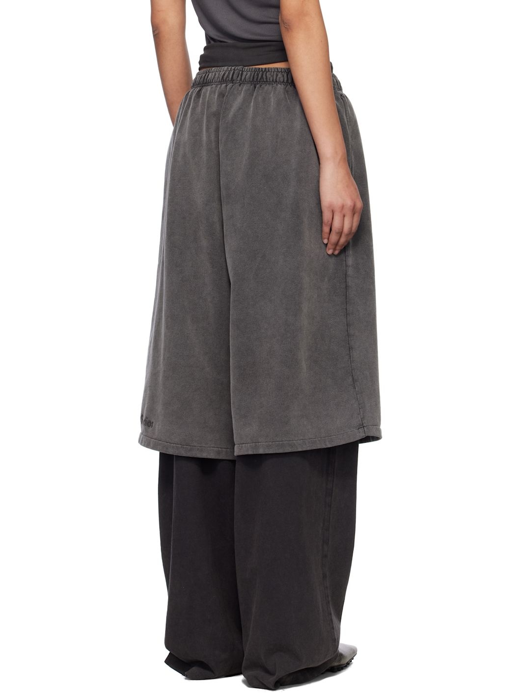 Gray Layered Lounge Pants - 3