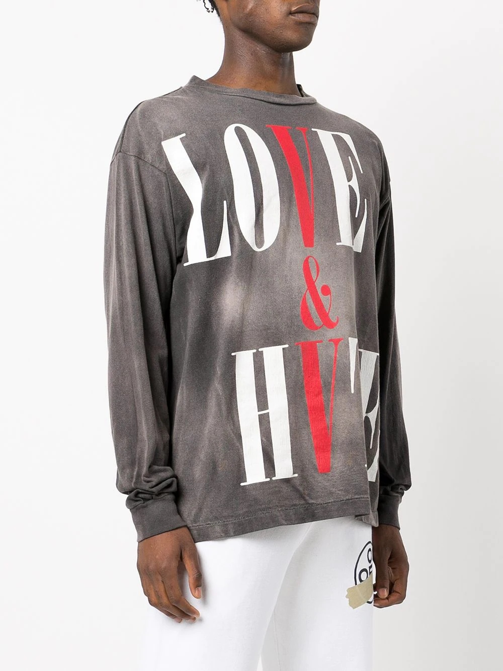 slogan-print long-sleeved T-shirt - 3