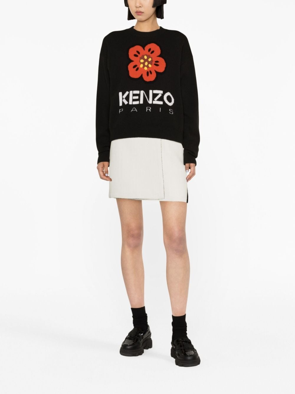 Boke Flower-motif wool jumper - 4