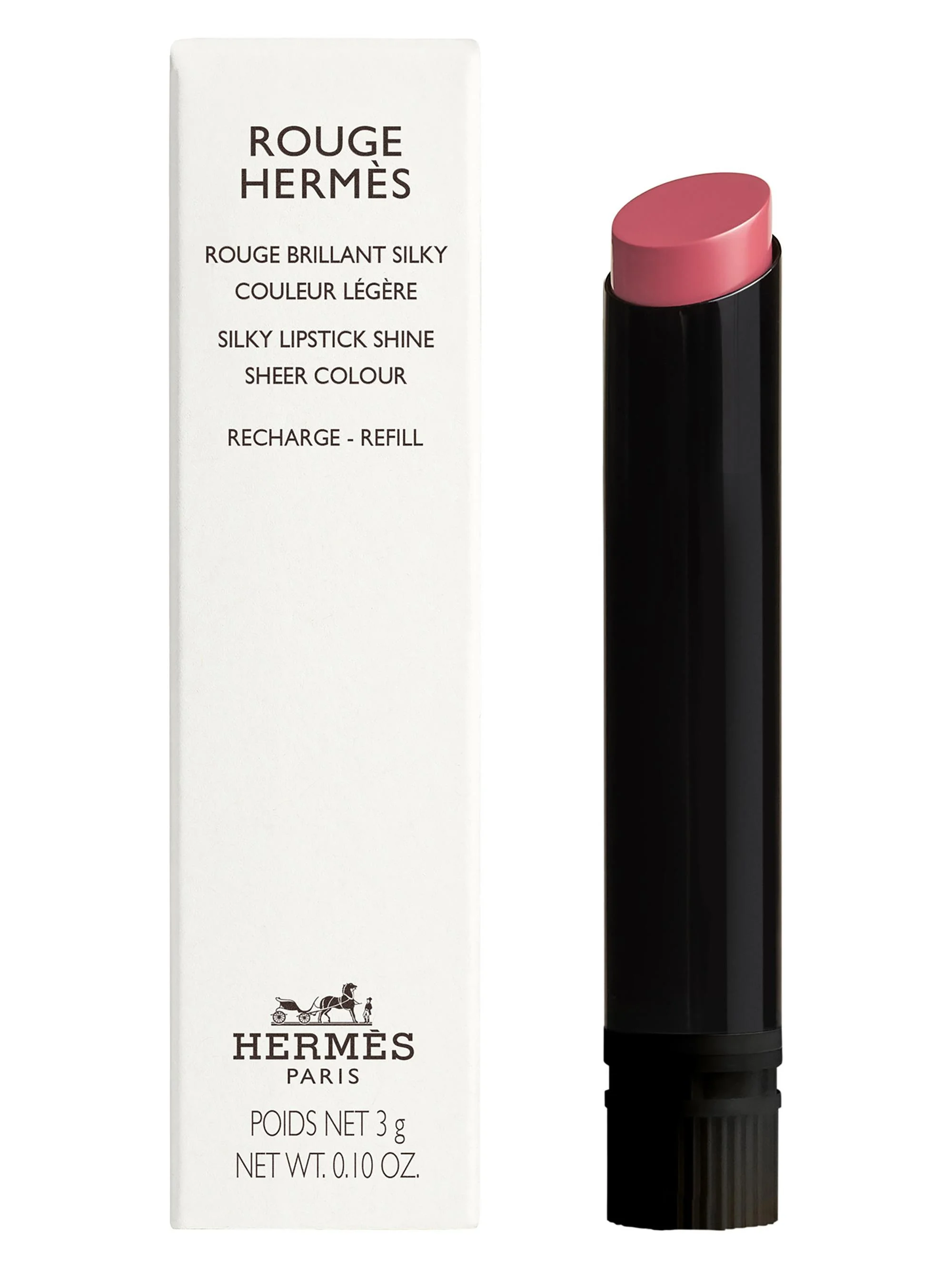 Women's Rouge Hermès Silky Lip Shine Lipstick Refill - 48 Rose Boise - 1