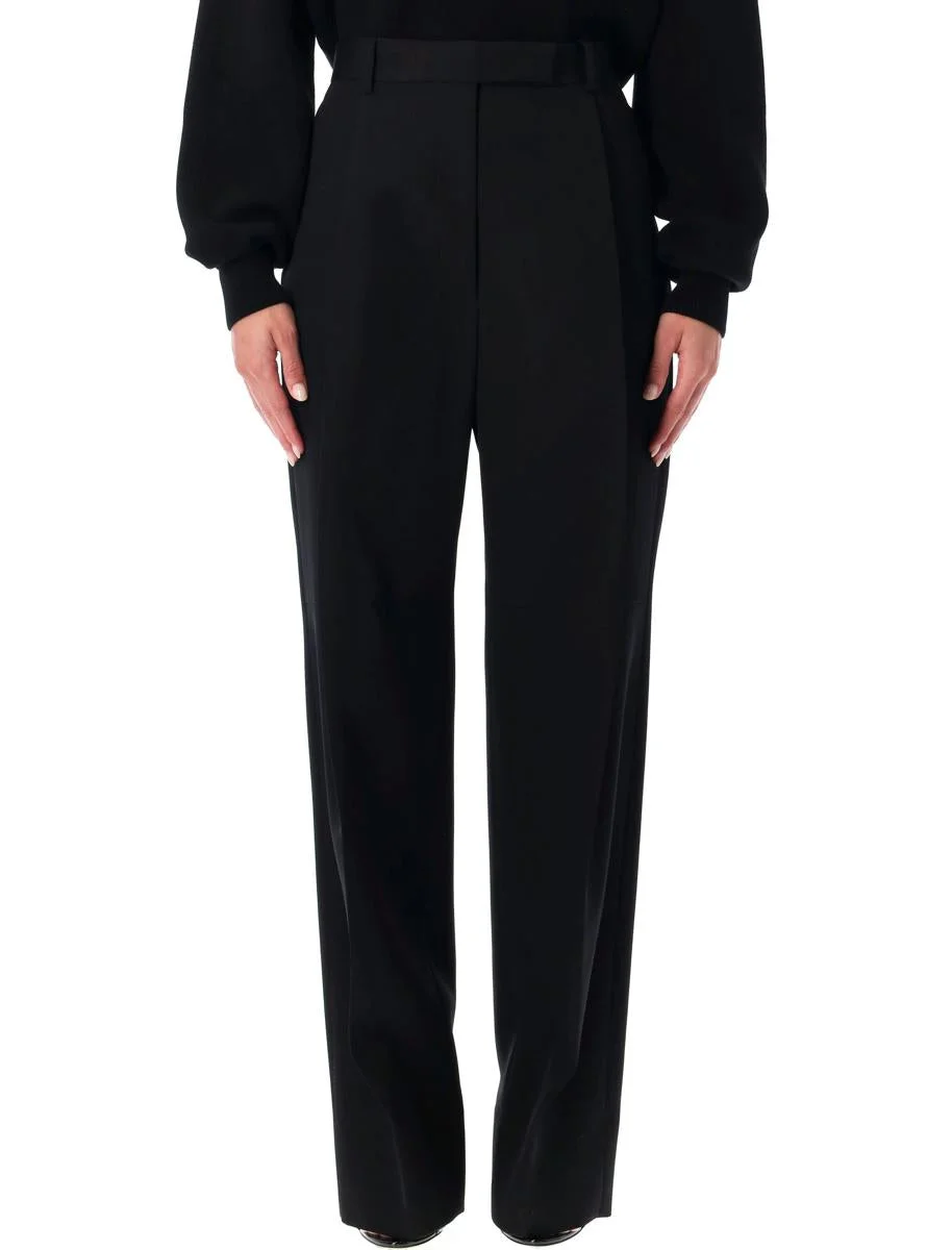 Tom Ford Black Wool Tailored Wide-Leg Trousers - 1
