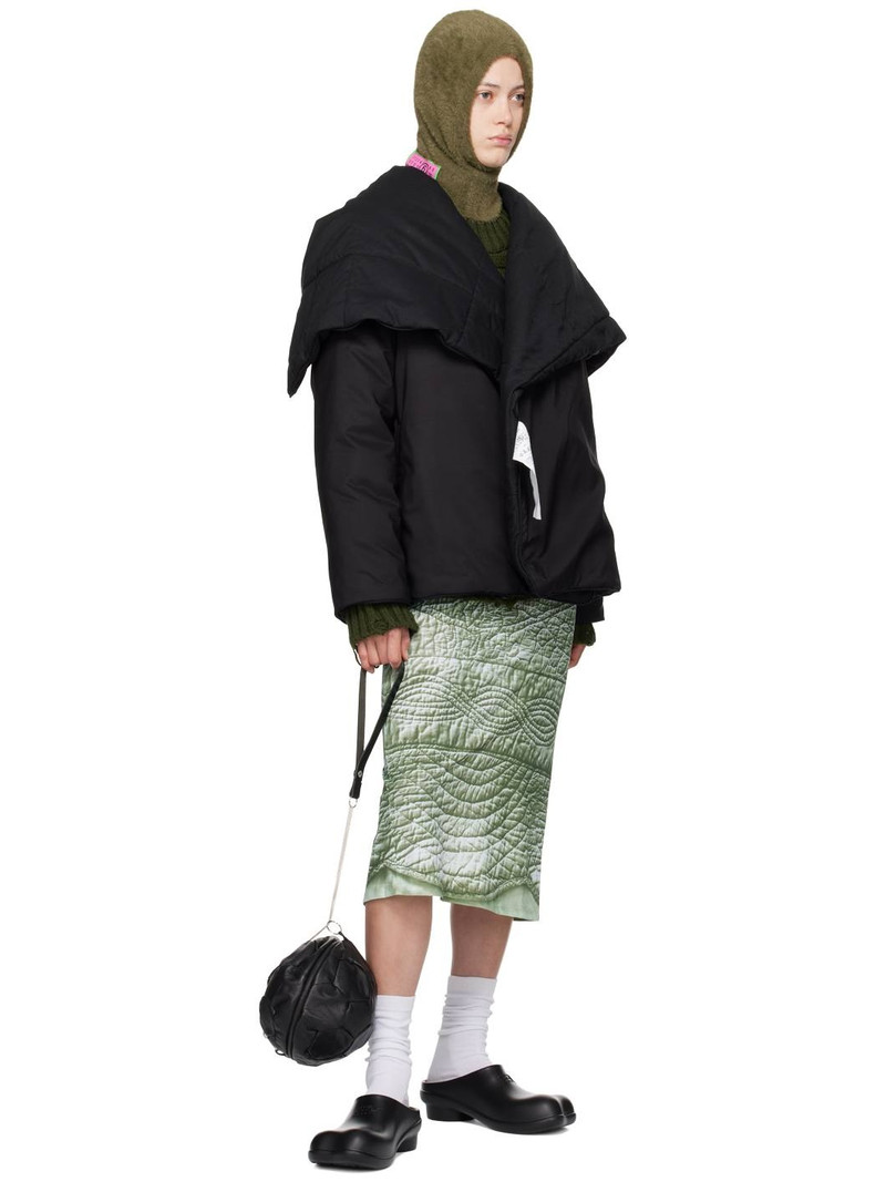 MM6 Maison Margiela Green Printed Midi Dress outlook