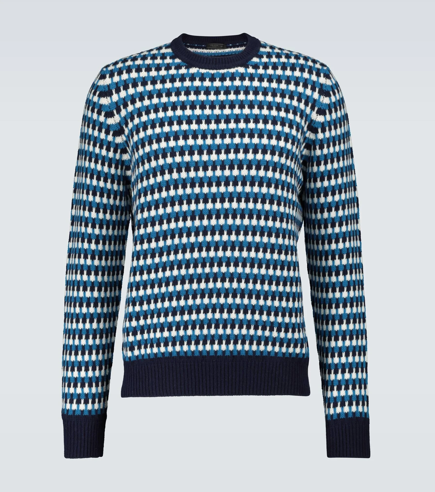 Wool and cashmere jacquard sweater - 1