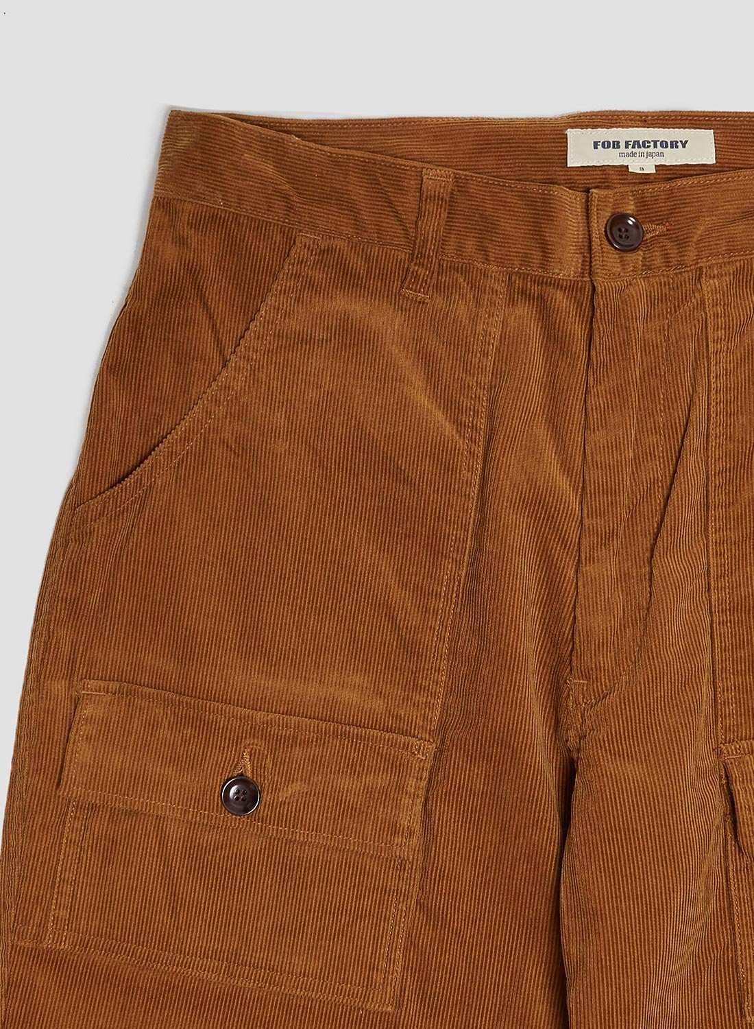 FOB Factory Corduroy Bush Pants Khaki - 5