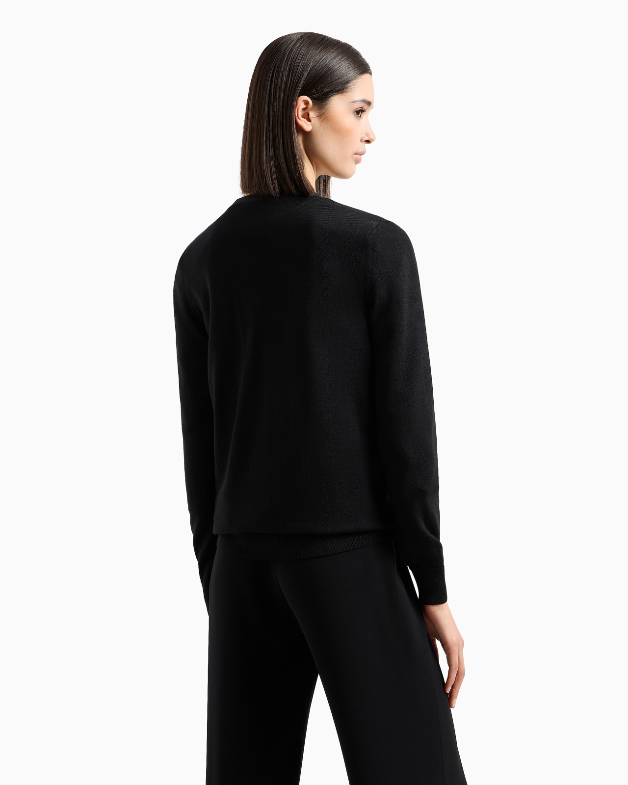 Plain knit pure virgin wool cardigan - 3