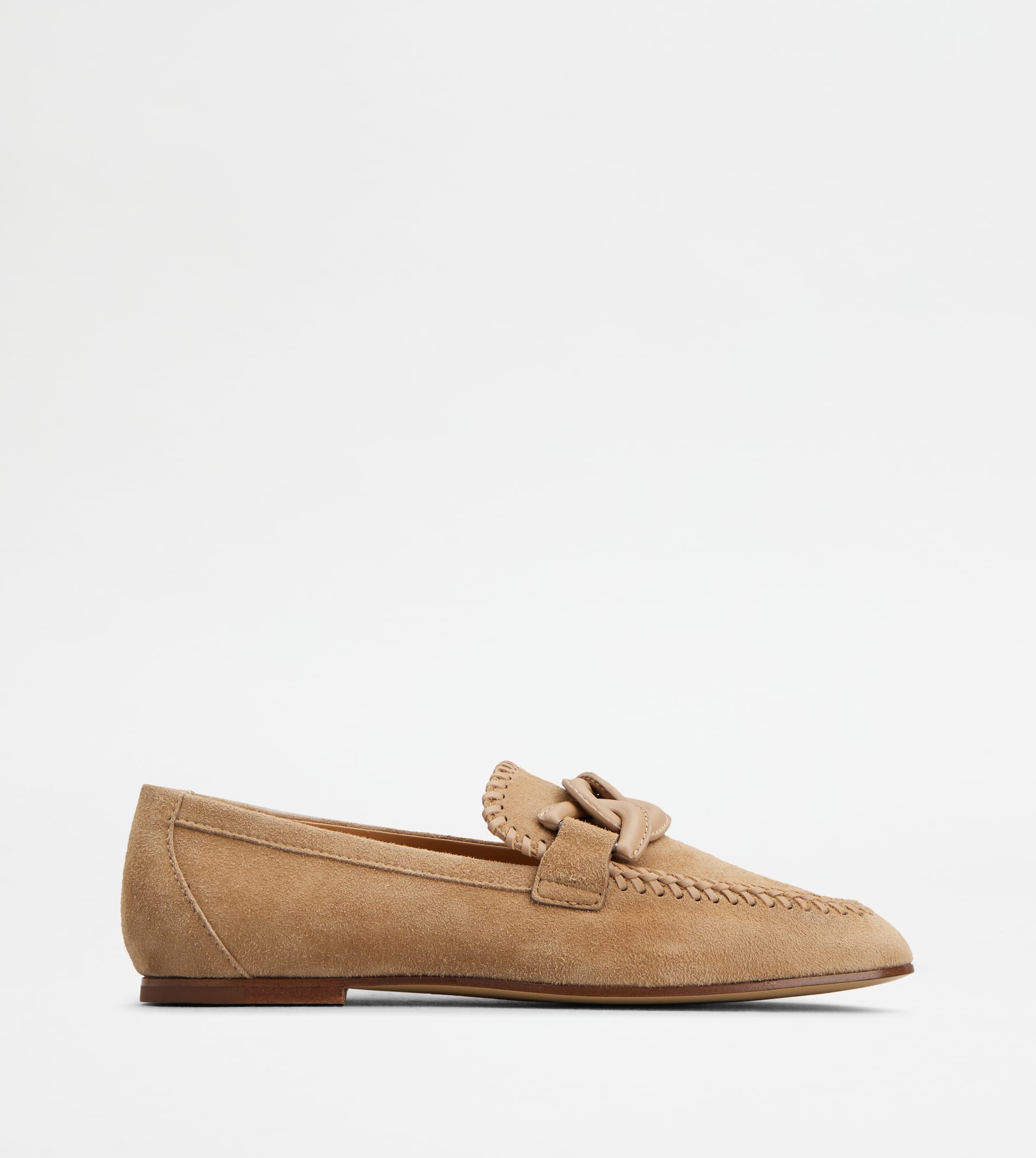 KATE LOAFERS IN LEATHER - BEIGE - 1