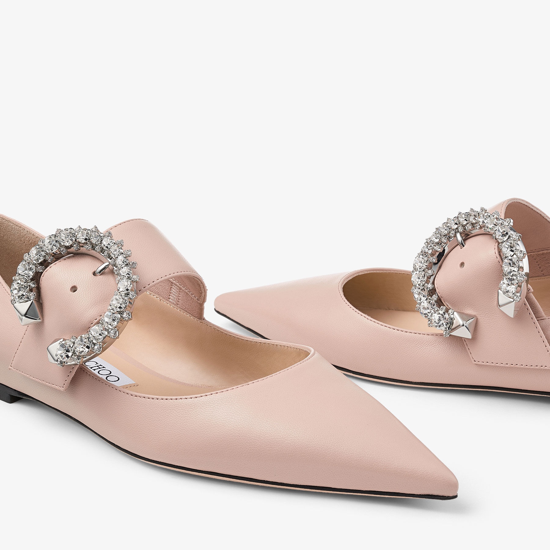 Melva Ballerina
Macaron Nappa Leather d'Orsay Pumps with Crystal Buckle - 3