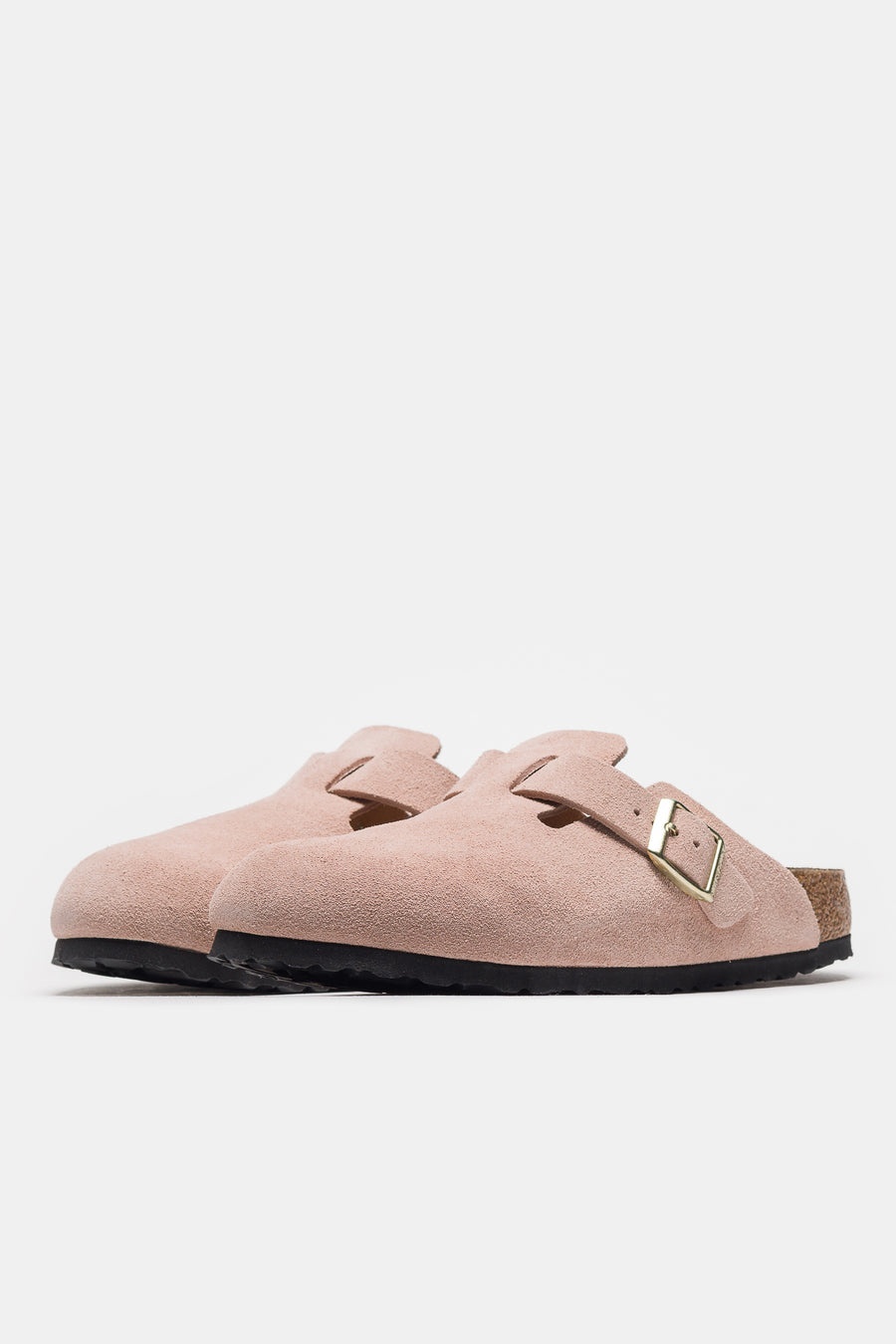 Boston Suede Mule in Light Rose - 2