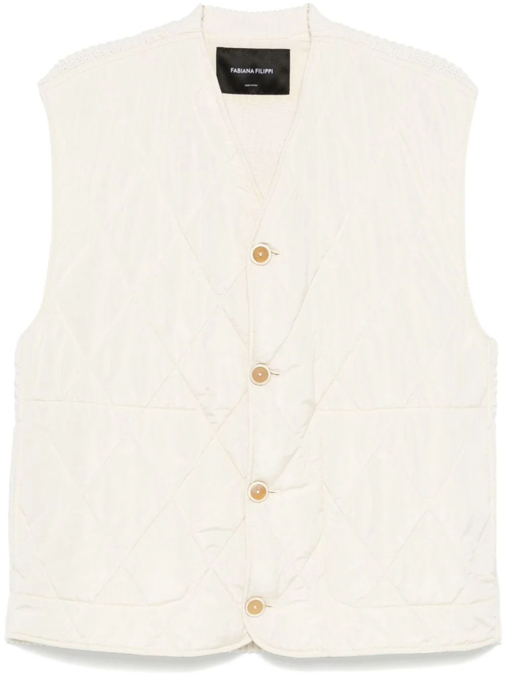 diamond-quilted gilet - 1