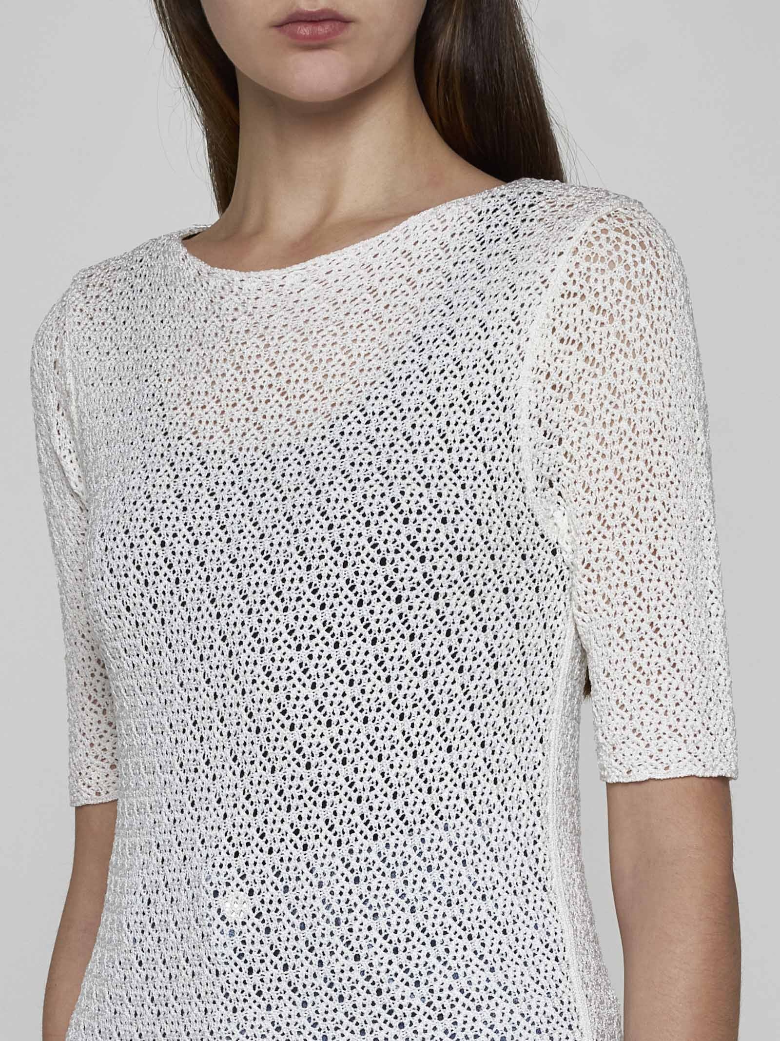 Crochet knit t-shirt - 5