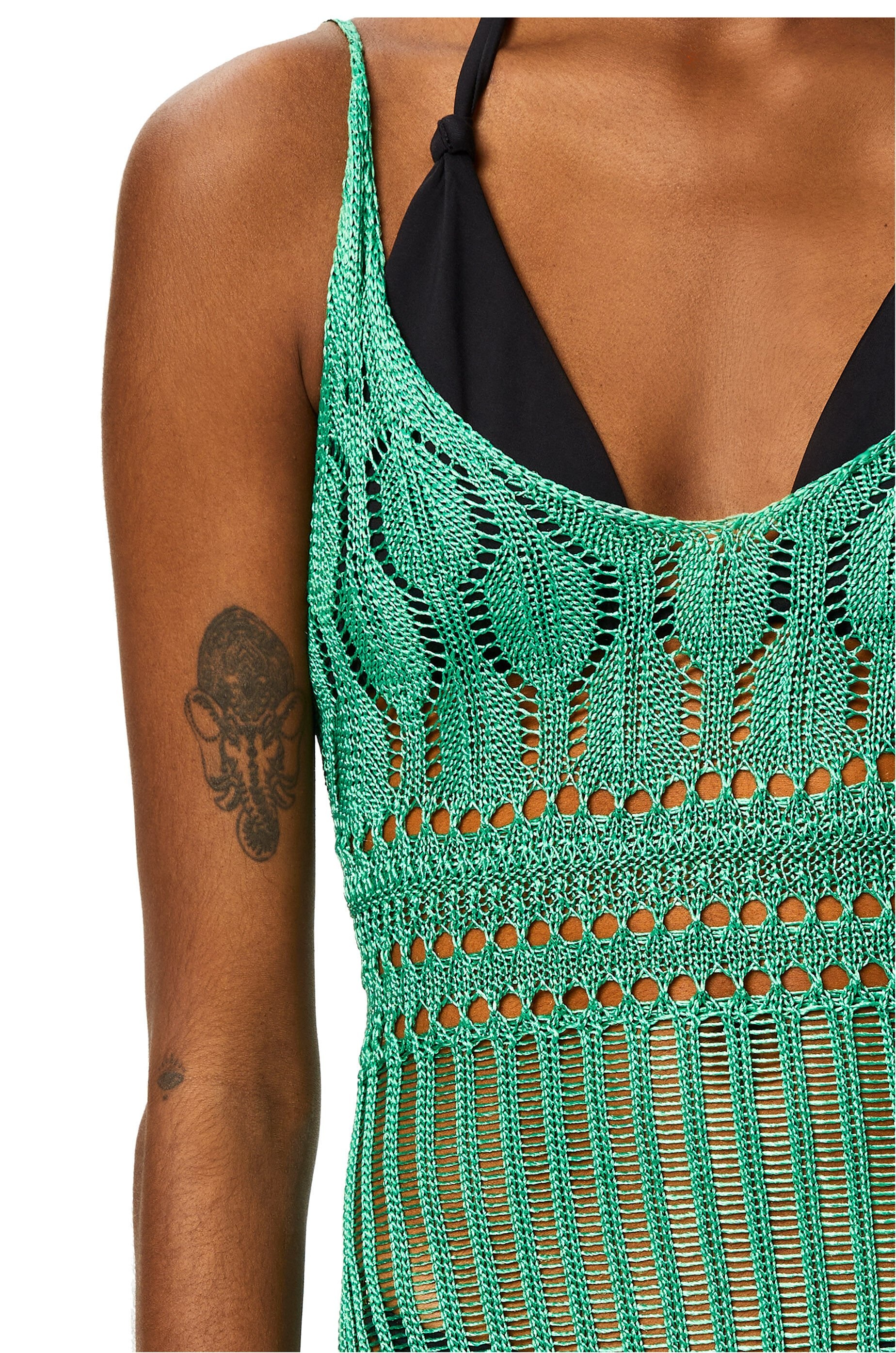 Strappy dress in viscose - 4