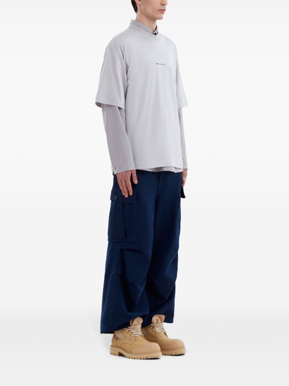 logo-print cotton T-shirt - 3