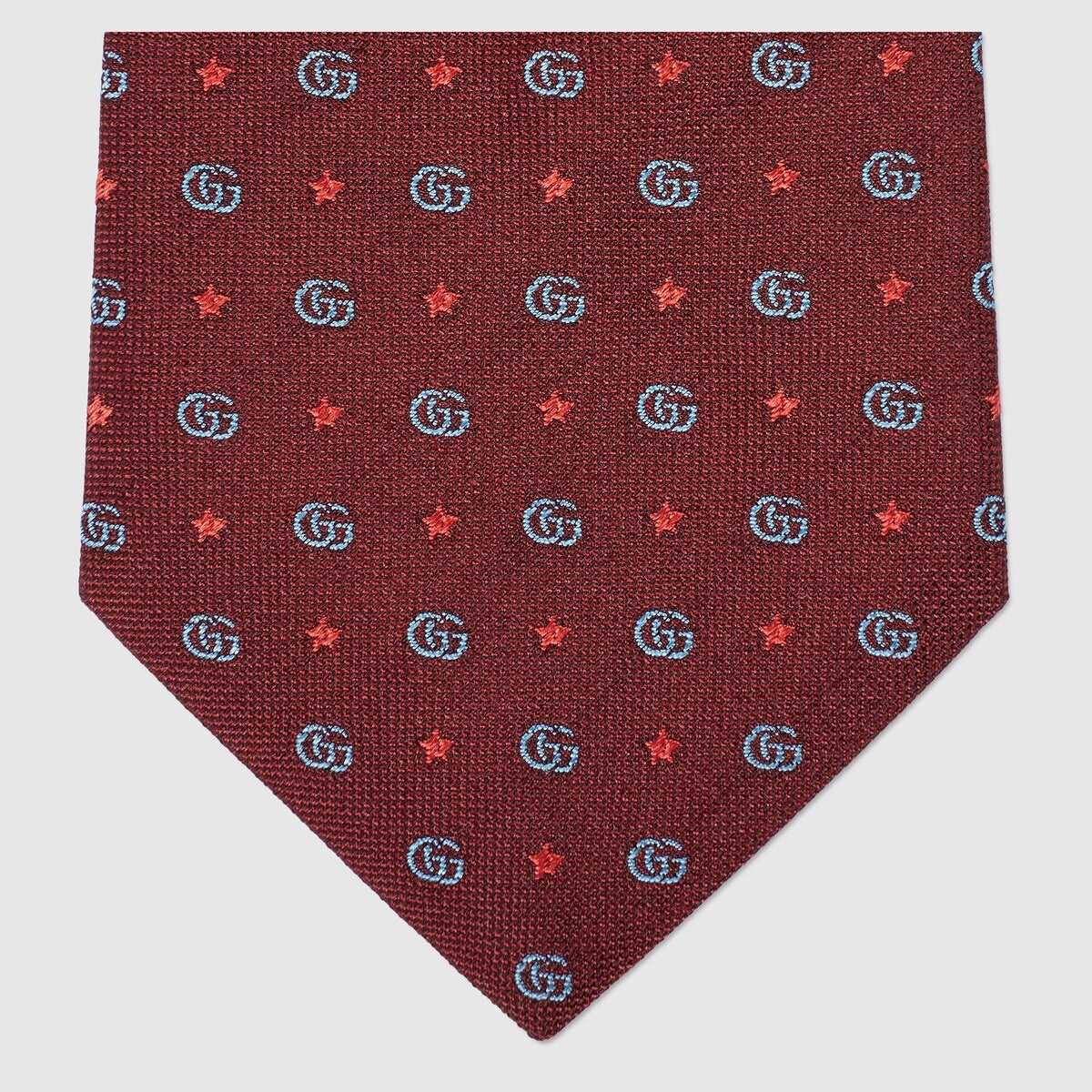 Double G and stars silk jacquard tie - 3