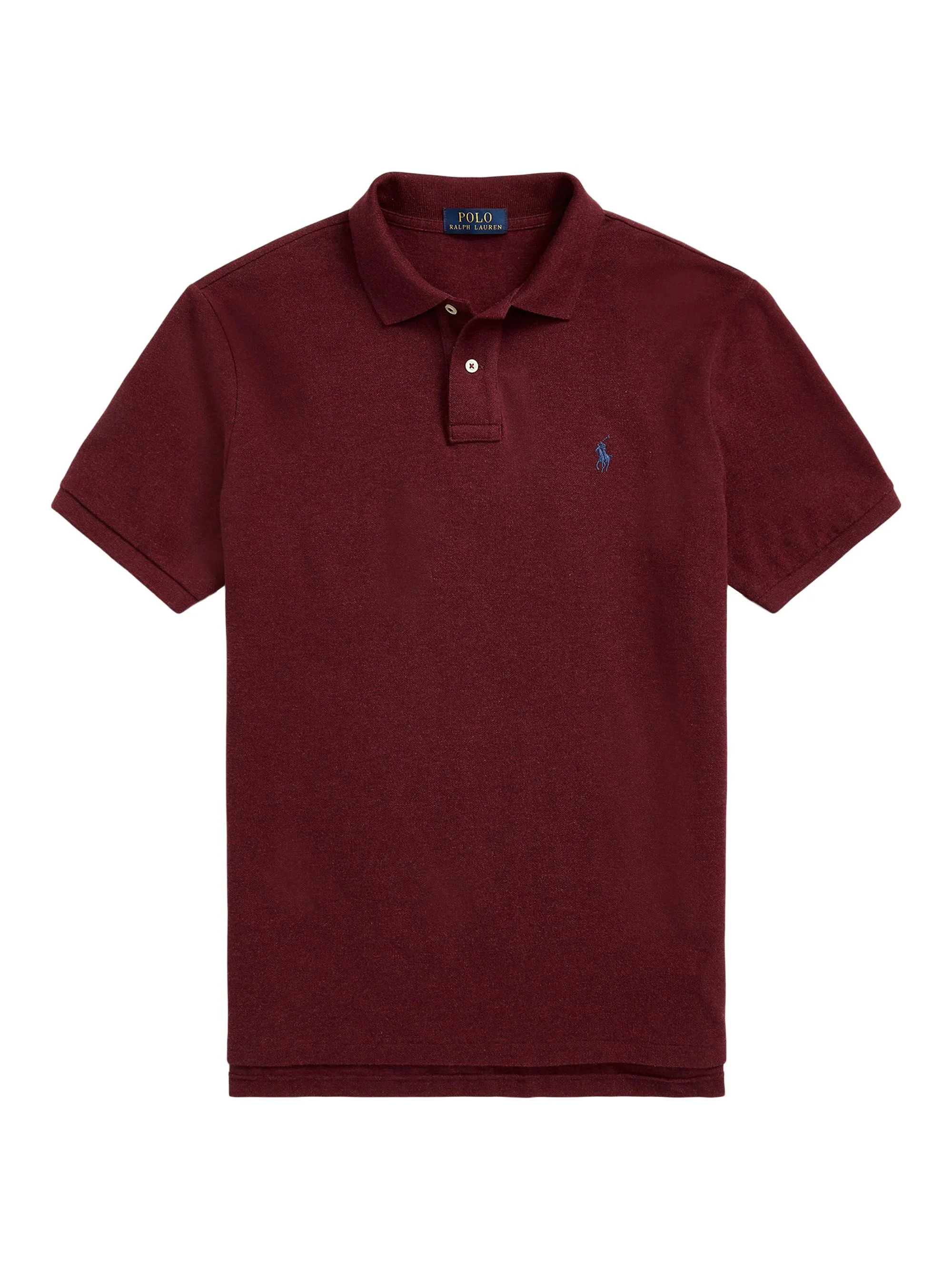 Men's Basic Custom Slim-Fit Mesh Polo Shirt - Spring Wine - 1