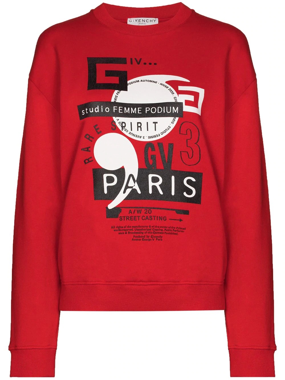 graphic-logo crew-neck sweatshirt - 1