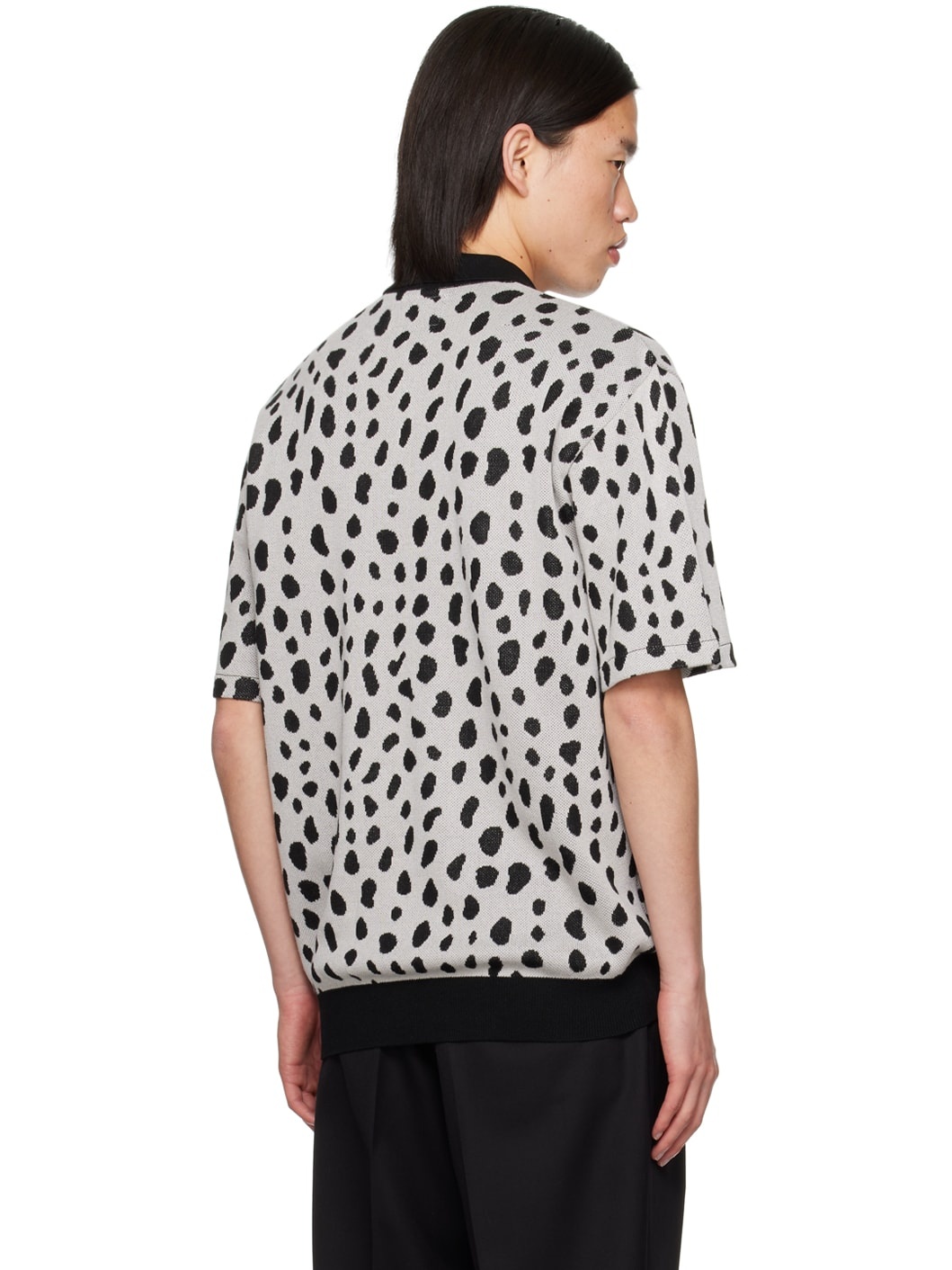 Black & Gray Leopard Polo - 3