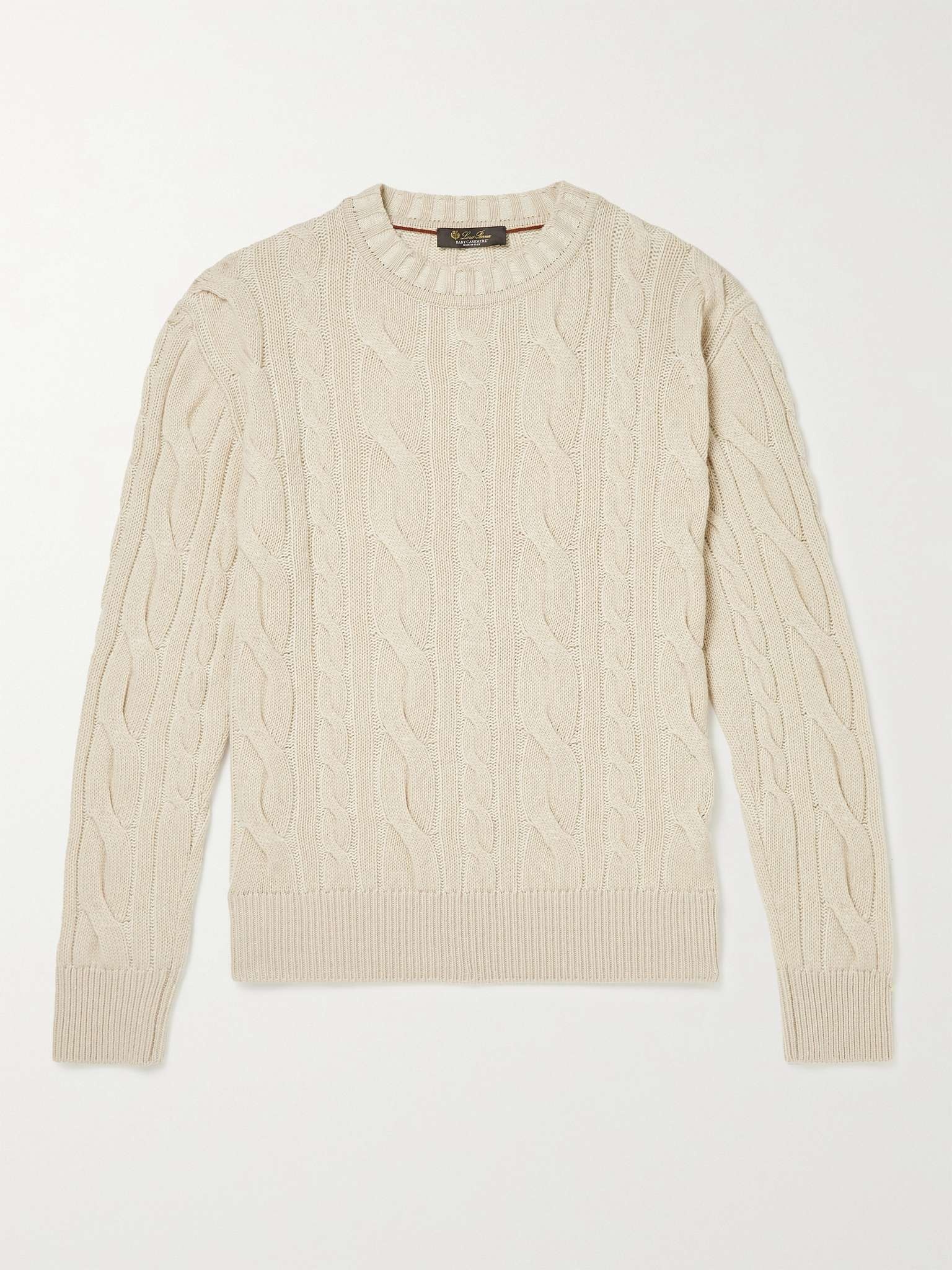 Cable-Knit Cashmere Sweater - 1