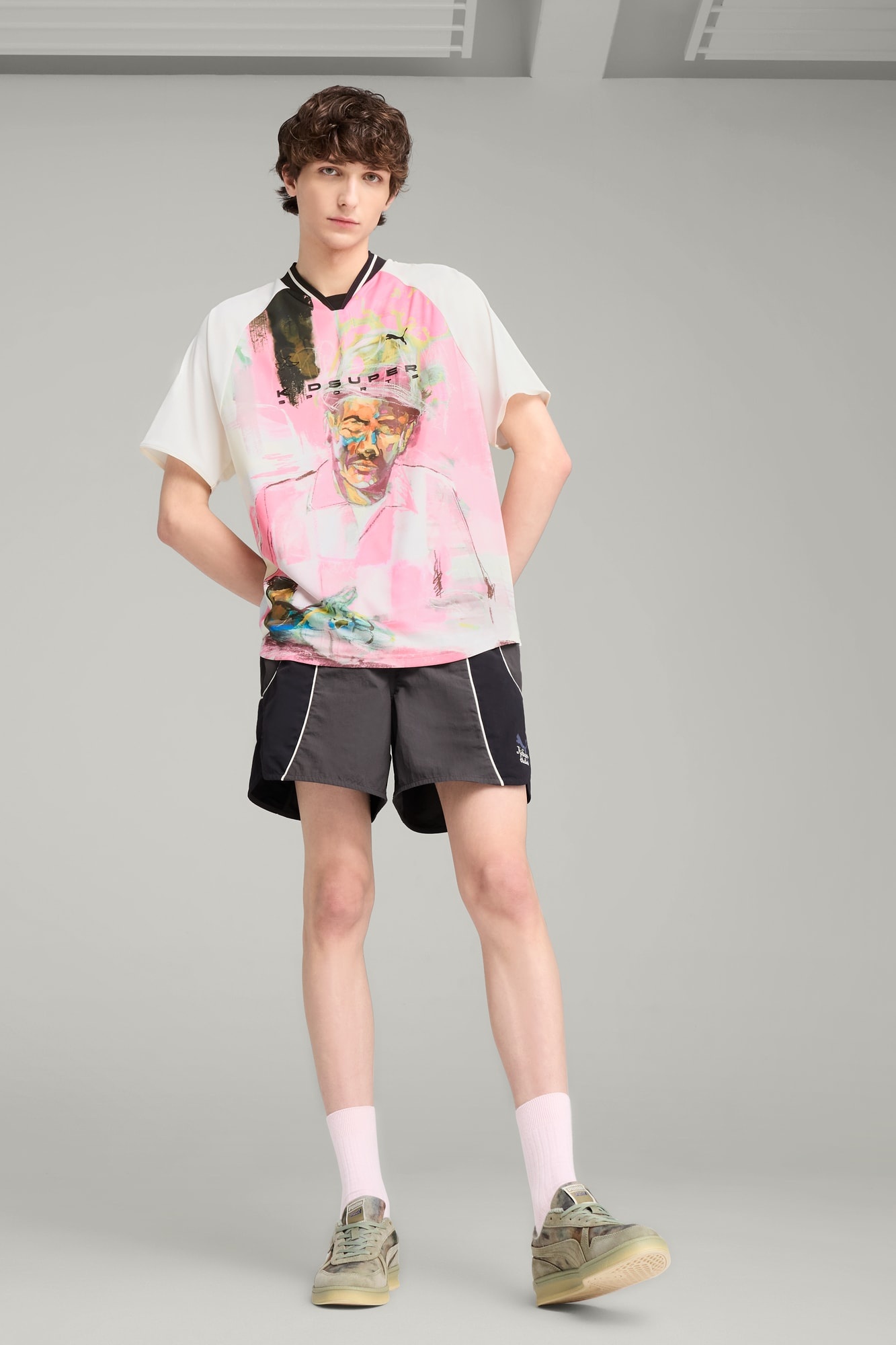 PUMA x KIDSUPER Indoor Dstrsd Sneakers - 3