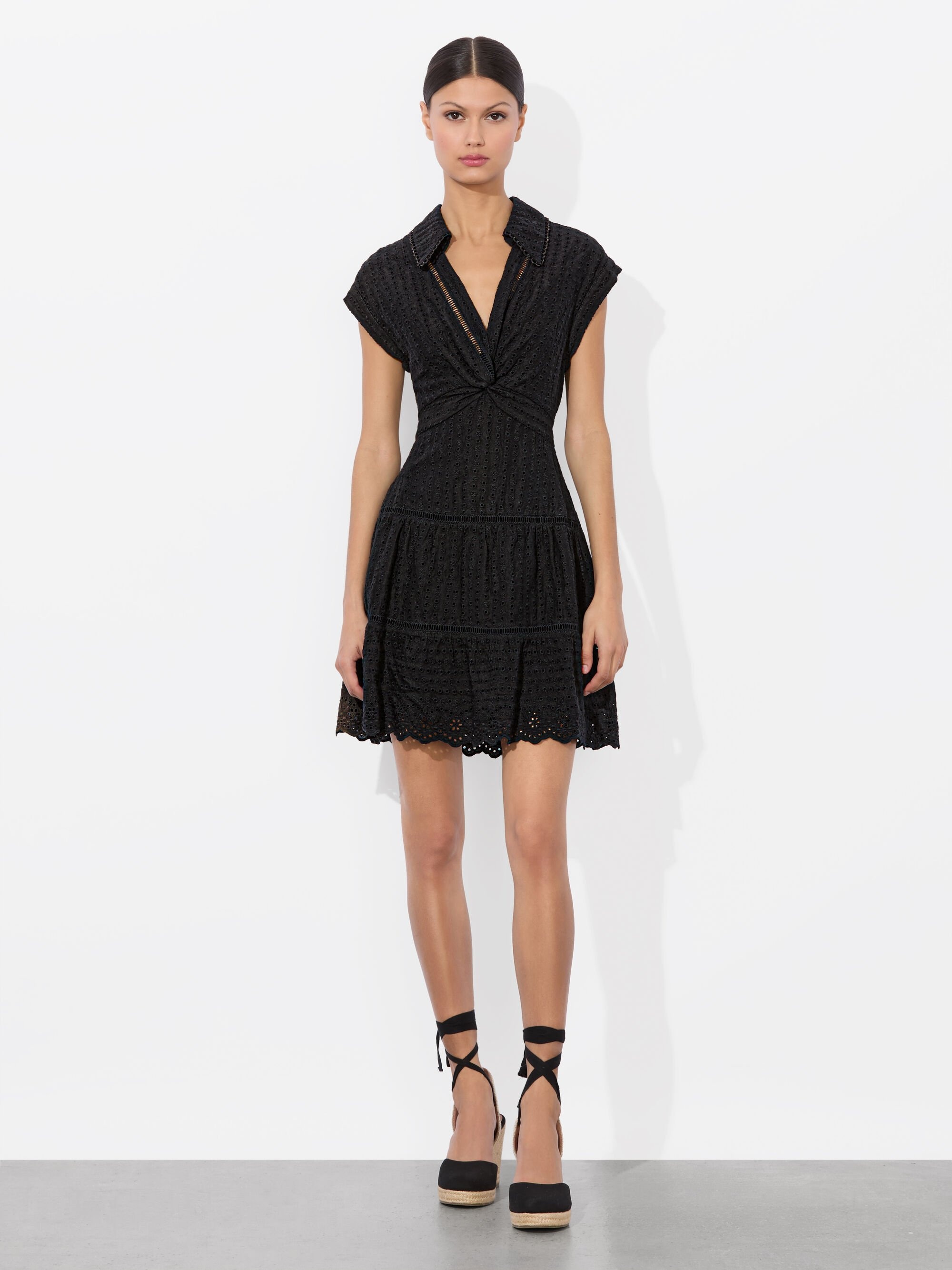 MILA EYELET MINI DRESS - 2