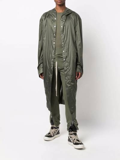 Rick Owens single-breasted parka coat outlook