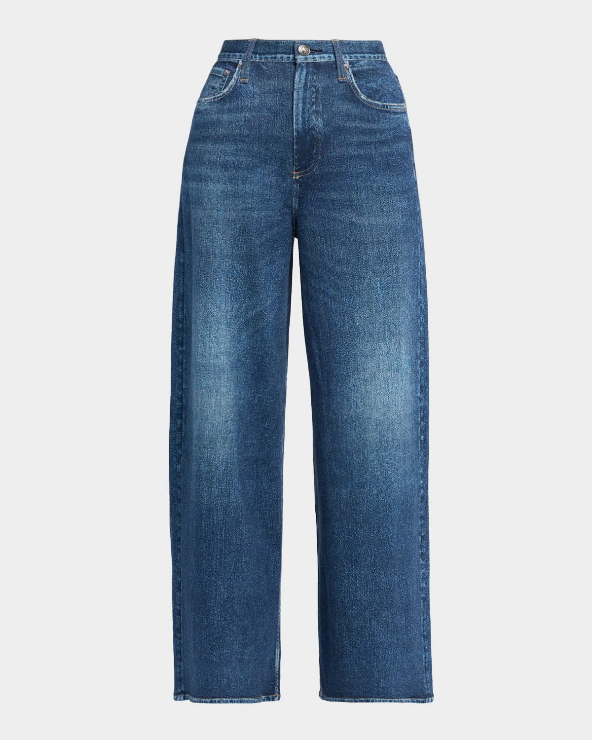 Miramar Cotton-Terry Wide-Leg Jeans - 1