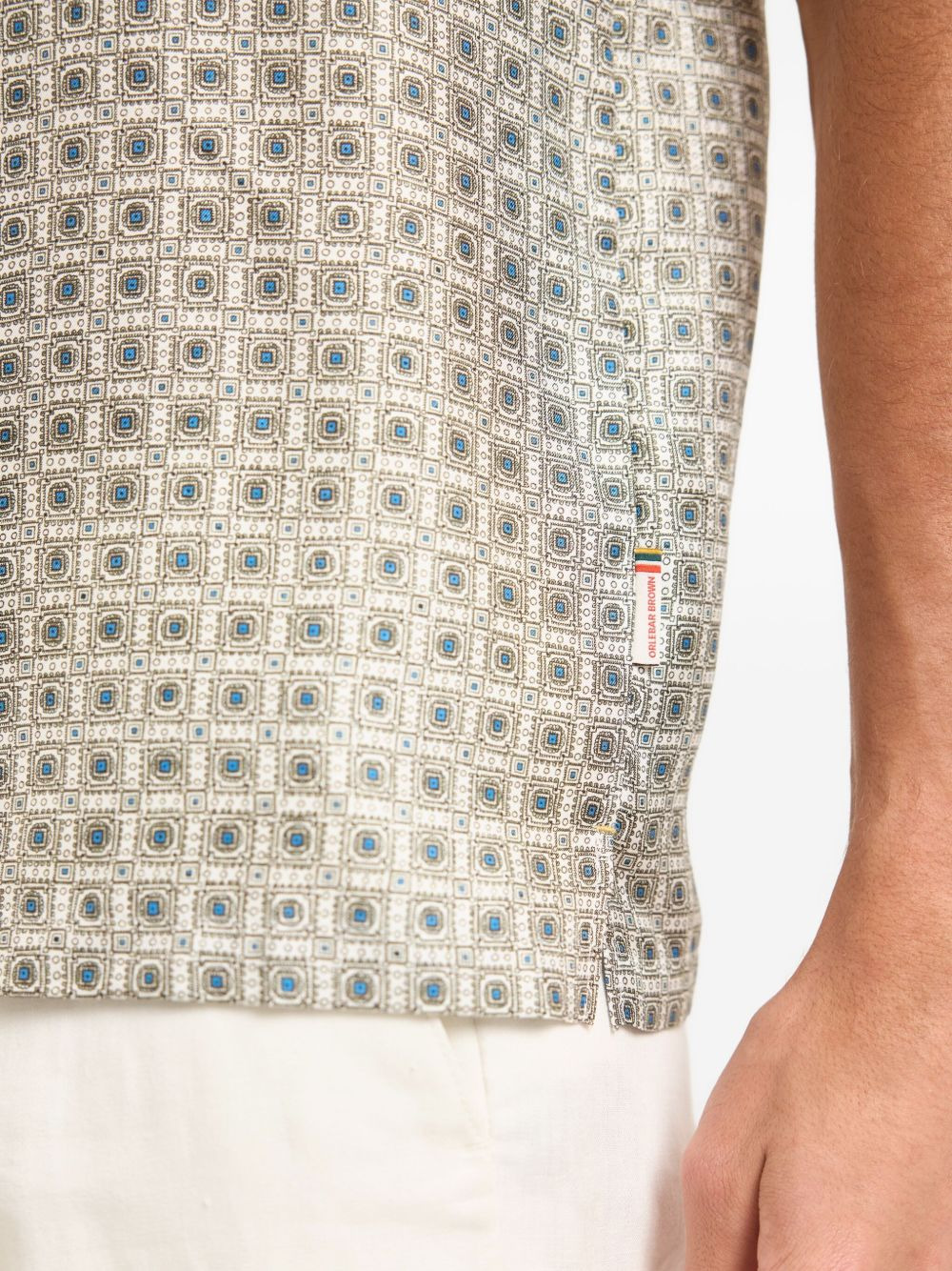 Maitan geometric-pattern silk shirt - 4