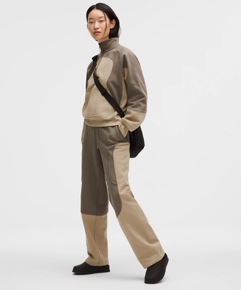 Cotton Fleece Mid-Rise Straight-Leg Pant *SLNSH Collection 1