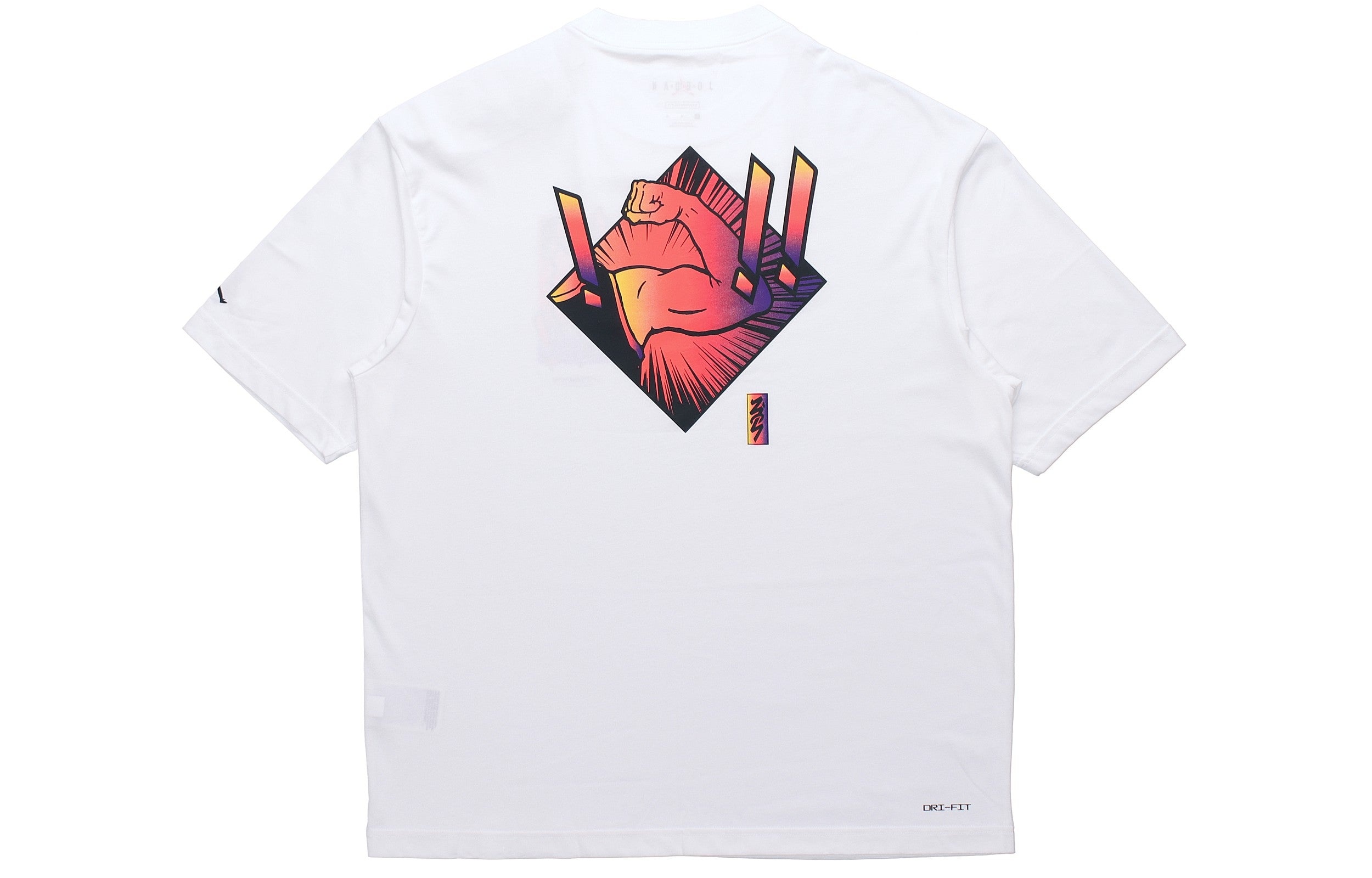 Air Jordan Dri-FIT Zion Basketball Sports Printing Knit Round Neck Short Sleeve White DH0593-100 - 2