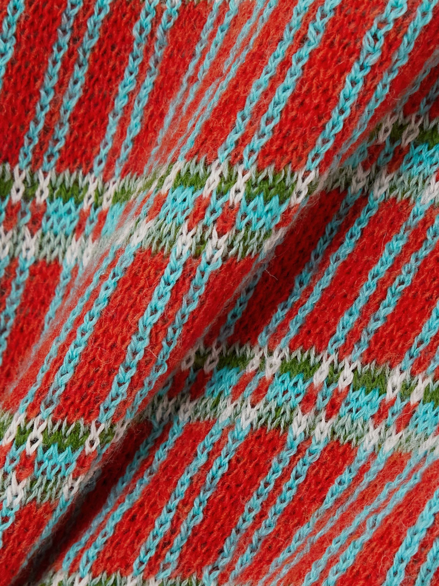 Jacquard-knit wool-blend sweater Red - 5