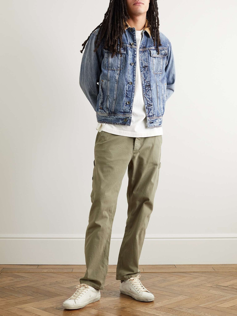 Superstar Distressed Leather and Suede Sneakers 2