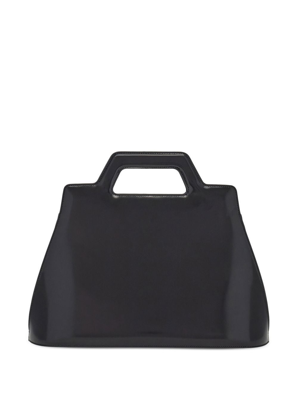 top-handle leather tote bag - 3