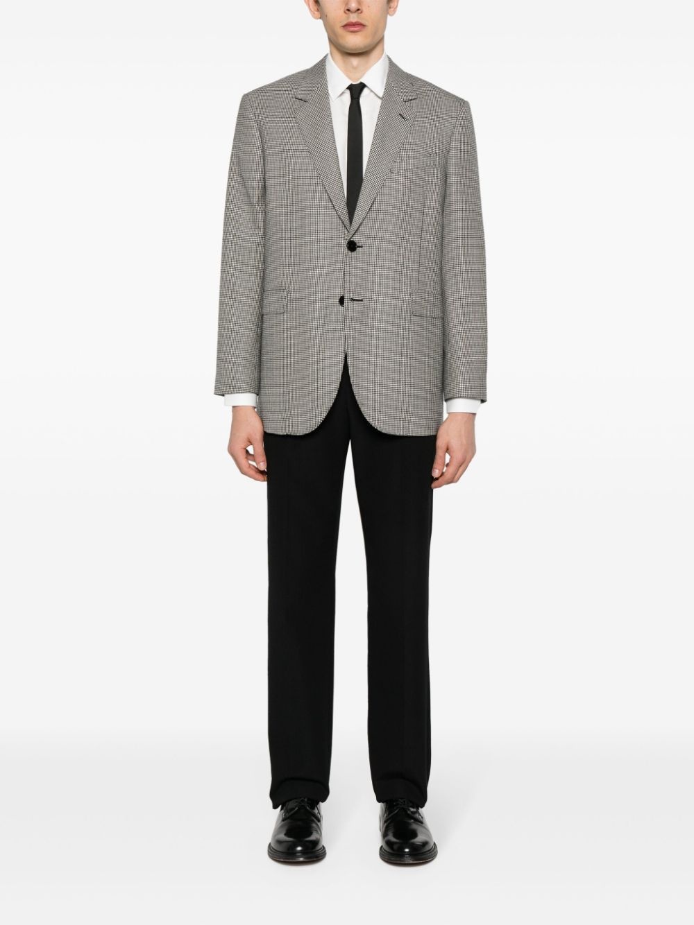 classic-collar twill shirt - 2