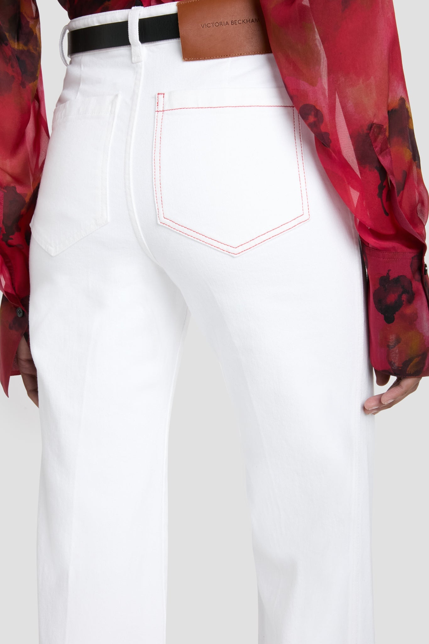 Alina High Waisted Jean In Washed White - 6