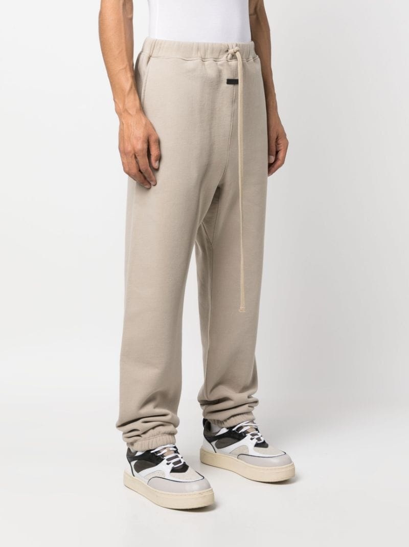 logo-patch cotton track pants - 3