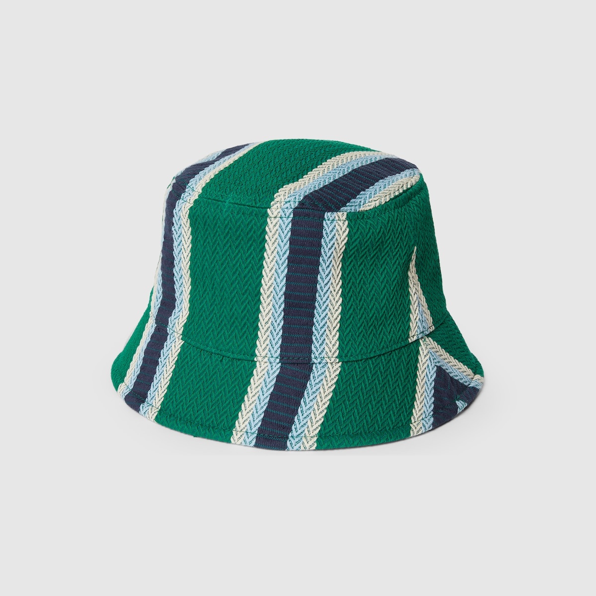 Striped canvas bucket hat with embroidery - 3